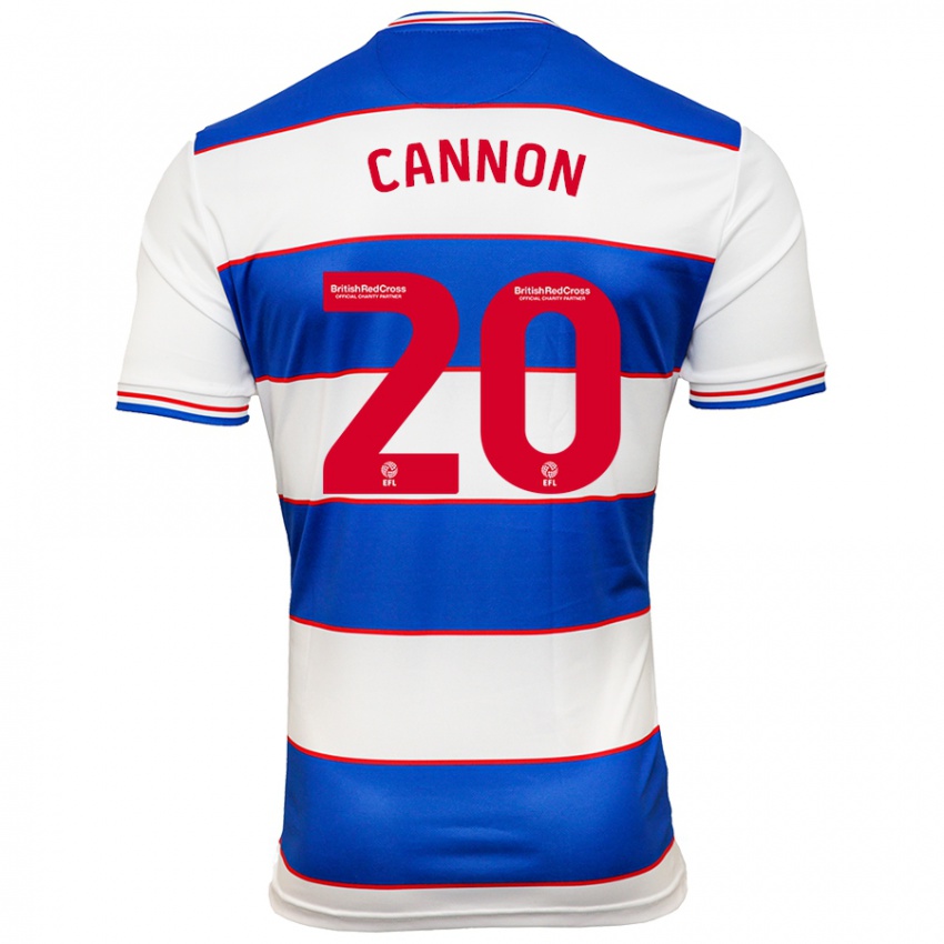 Donna Maglia Reggie Cannon #20 Bianco Blu Kit Gara Home 2023/24 Maglietta