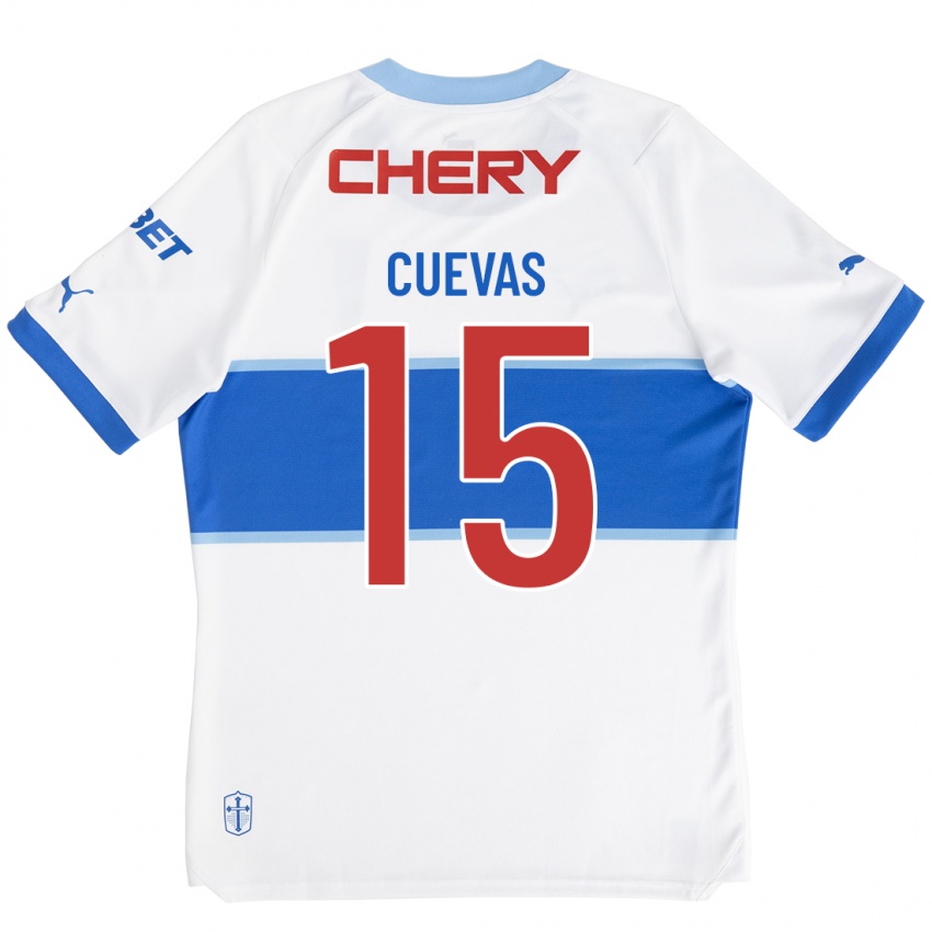 Donna Maglia Cristian Cuevas #15 Bianco Kit Gara Home 2023/24 Maglietta