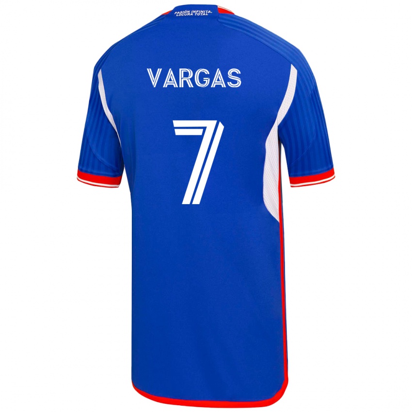 Donna Maglia Jeisson Vargas #7 Blu Kit Gara Home 2023/24 Maglietta