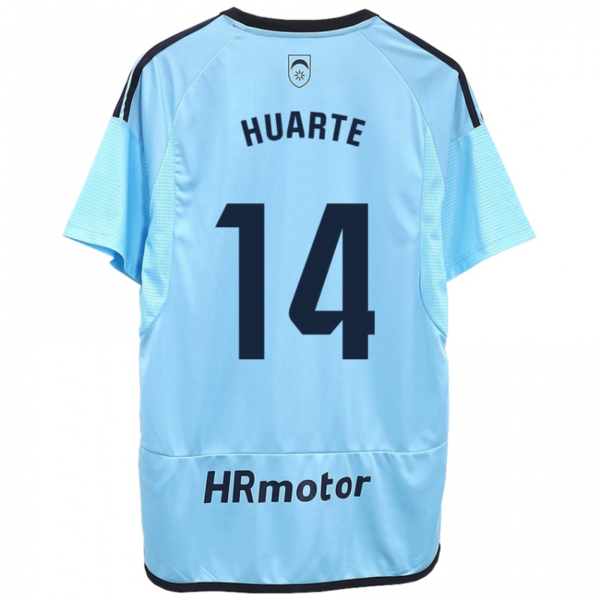 Donna Maglia Xabi Huarte #14 Blu Kit Gara Away 2023/24 Maglietta