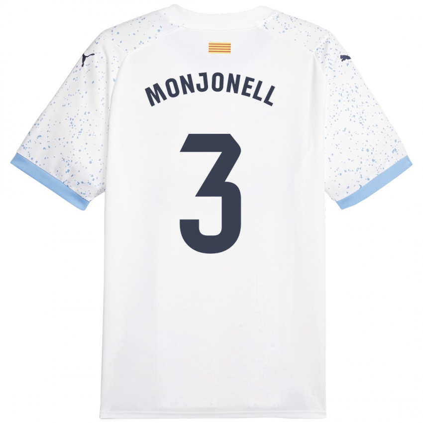 Donna Maglia Eric Monjonell #3 Bianco Kit Gara Away 2023/24 Maglietta