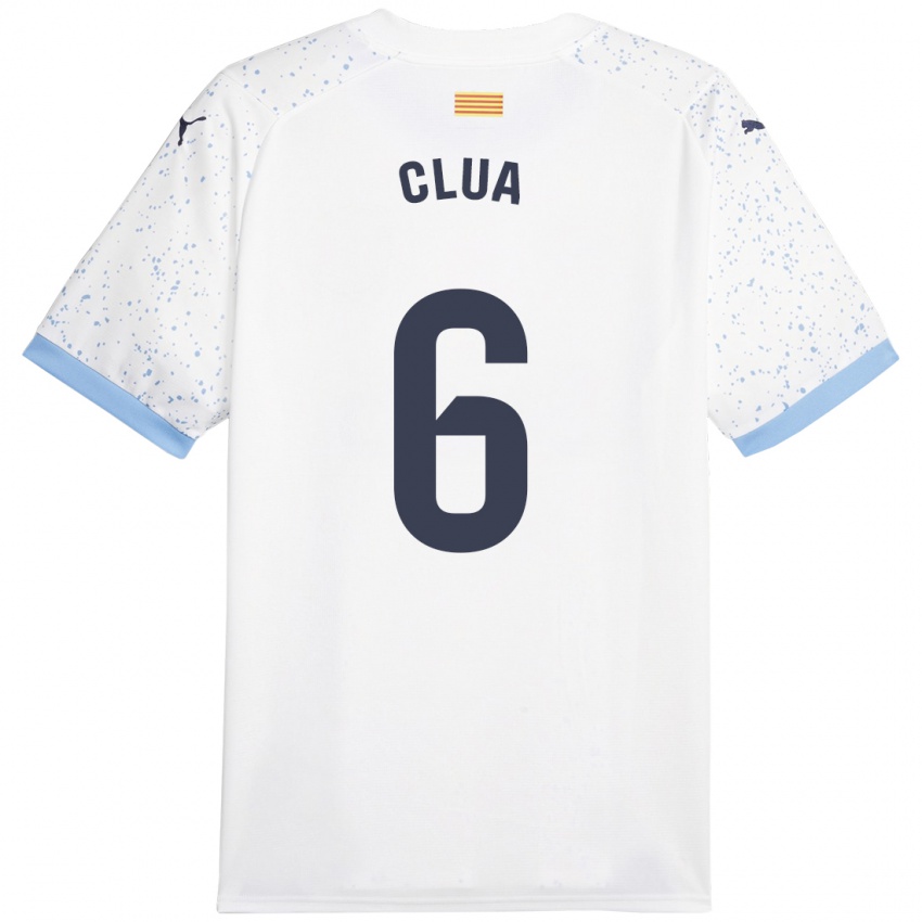Donna Maglia Silvi Clua #6 Bianco Kit Gara Away 2023/24 Maglietta