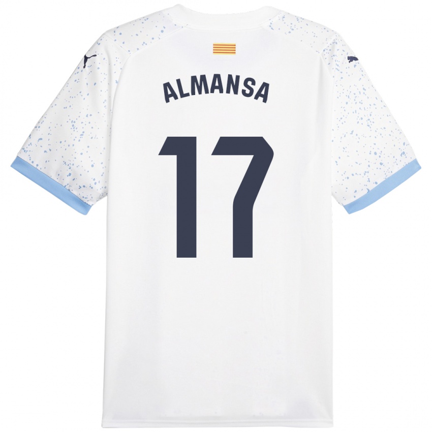 Donna Maglia Alex Almansa #17 Bianco Kit Gara Away 2023/24 Maglietta