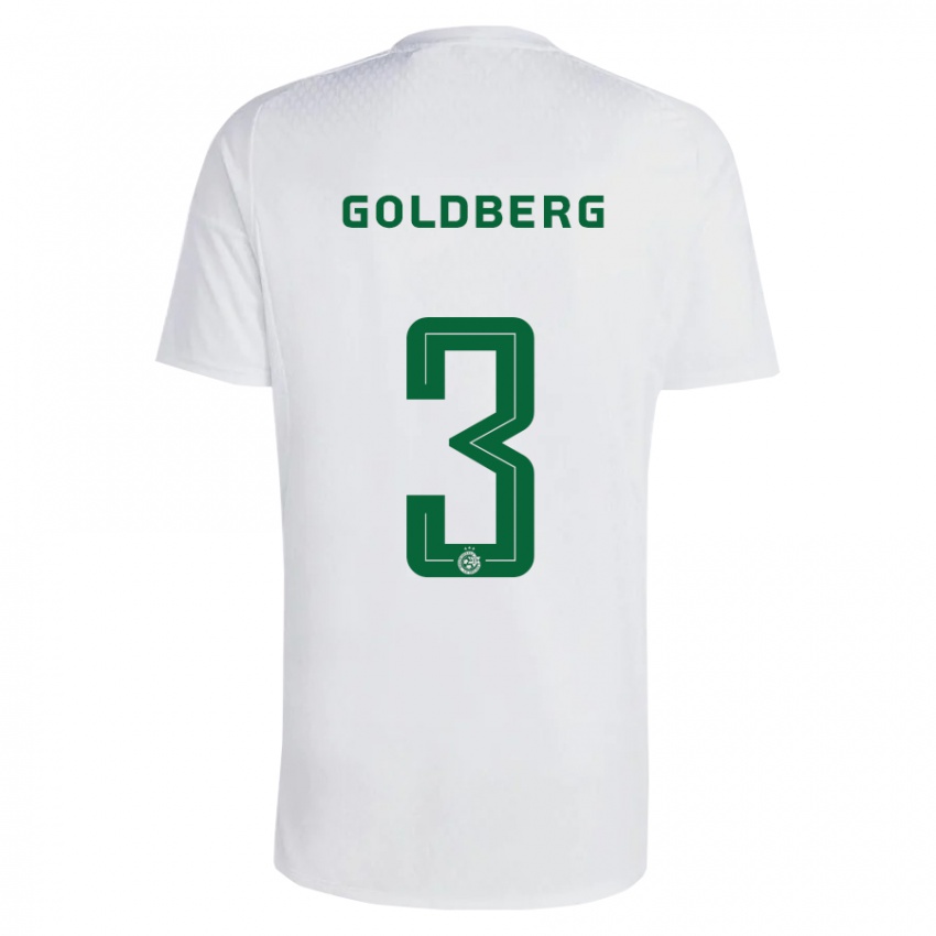 Donna Maglia Shon Goldberg #3 Verde Blu Kit Gara Away 2023/24 Maglietta