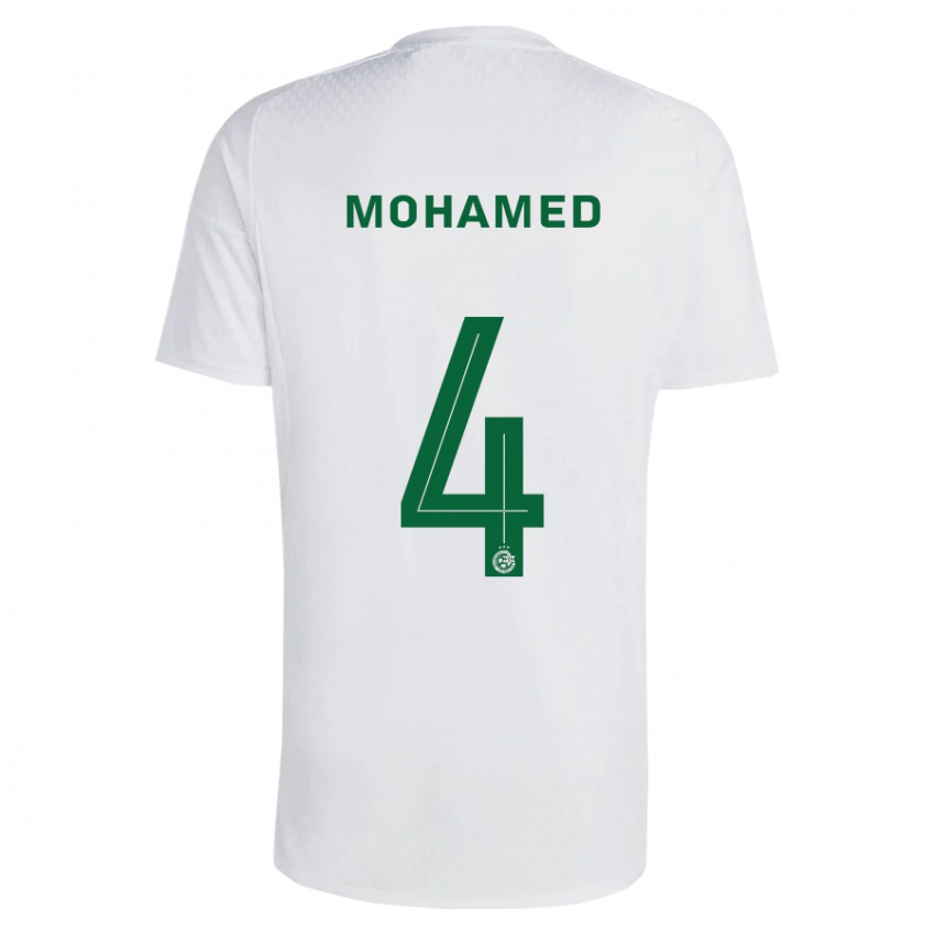 Donna Maglia Ali Mohamed #4 Verde Blu Kit Gara Away 2023/24 Maglietta