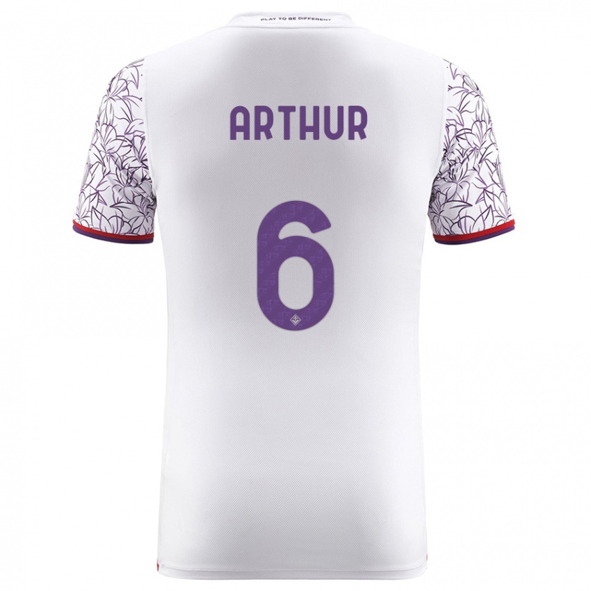 Donna Maglia Arthur Melo #6 Bianco Kit Gara Away 2023/24 Maglietta