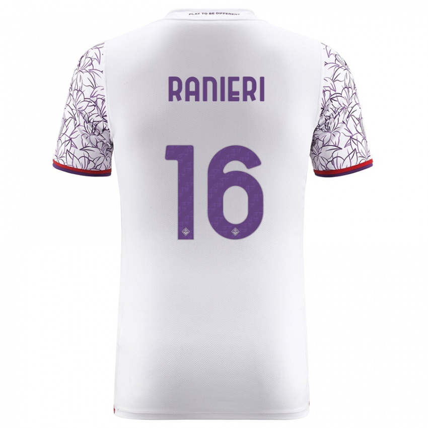 Donna Maglia Luca Ranieri #16 Bianco Kit Gara Away 2023/24 Maglietta