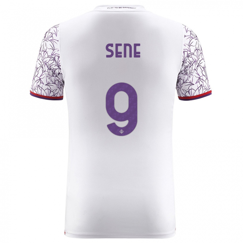 Donna Maglia Fallou Sene #9 Bianco Kit Gara Away 2023/24 Maglietta