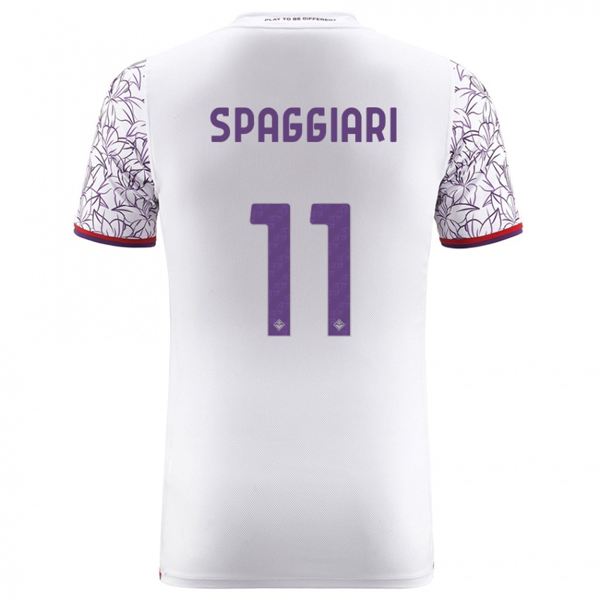 Donna Maglia Riccardo Spaggiari #11 Bianco Kit Gara Away 2023/24 Maglietta