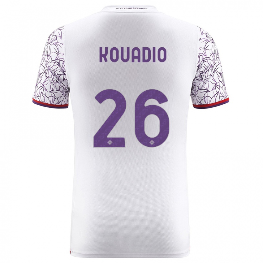 Donna Maglia Eddy Kouadio #26 Bianco Kit Gara Away 2023/24 Maglietta