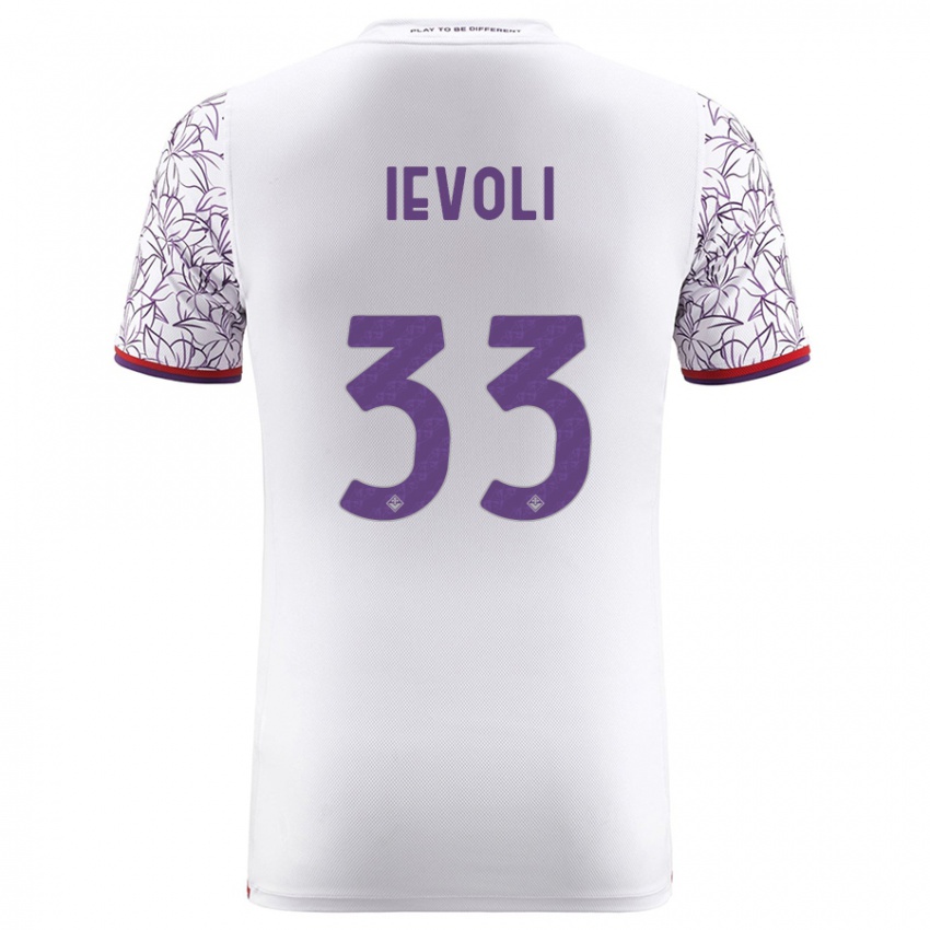 Donna Maglia Mattia Ievoli #33 Bianco Kit Gara Away 2023/24 Maglietta