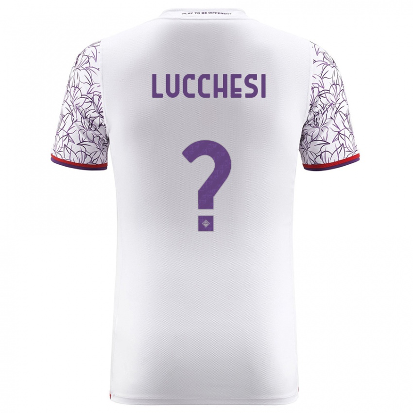 Donna Maglia Andrea Lucchesi #0 Bianco Kit Gara Away 2023/24 Maglietta