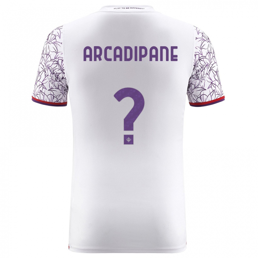 Donna Maglia Guglielmo Arcadipane #0 Bianco Kit Gara Away 2023/24 Maglietta