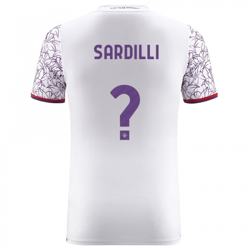 Donna Maglia Davide Sardilli #0 Bianco Kit Gara Away 2023/24 Maglietta