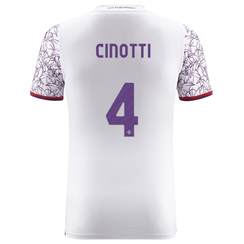 Donna Maglia Norma Cinotti #4 Bianco Kit Gara Away 2023/24 Maglietta