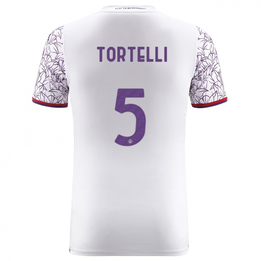 Donna Maglia Alice Tortelli #5 Bianco Kit Gara Away 2023/24 Maglietta