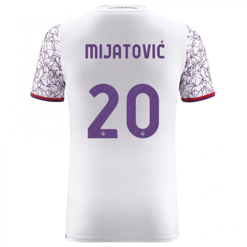 Donna Maglia Milica Mijatović #20 Bianco Kit Gara Away 2023/24 Maglietta