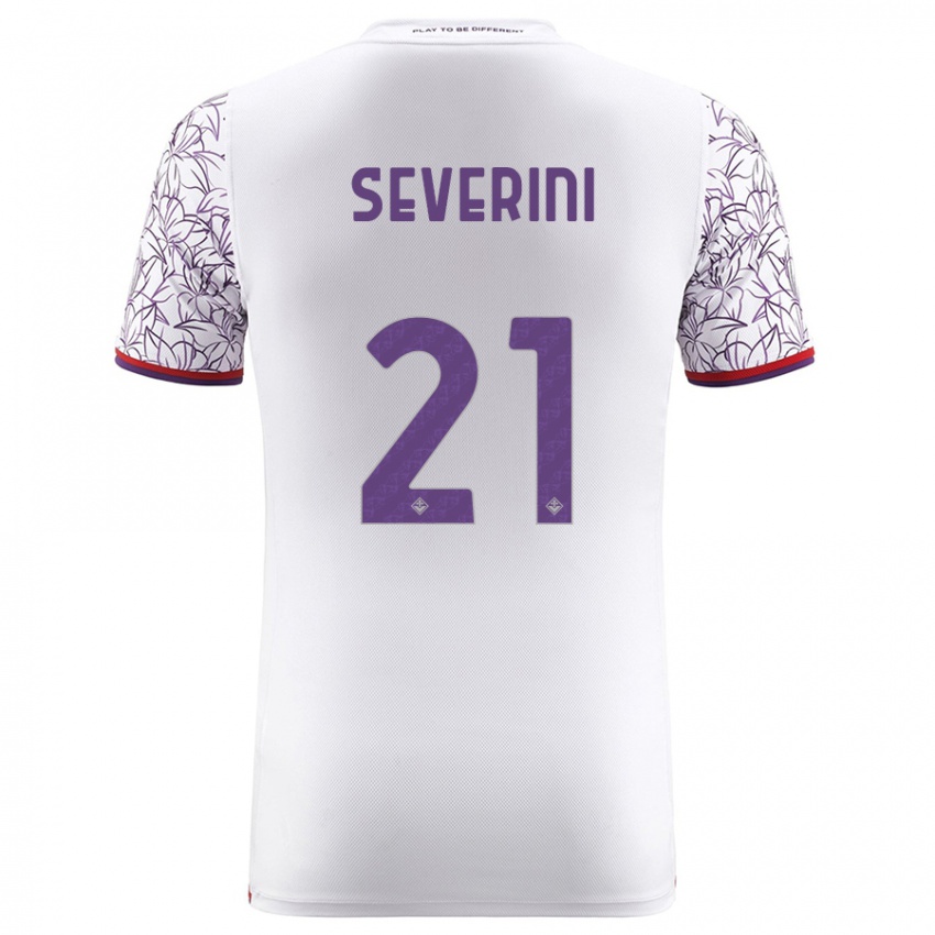 Donna Maglia Emma Severini #21 Bianco Kit Gara Away 2023/24 Maglietta