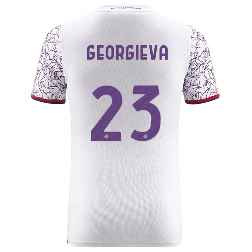 Donna Maglia Marina Georgieva #23 Bianco Kit Gara Away 2023/24 Maglietta