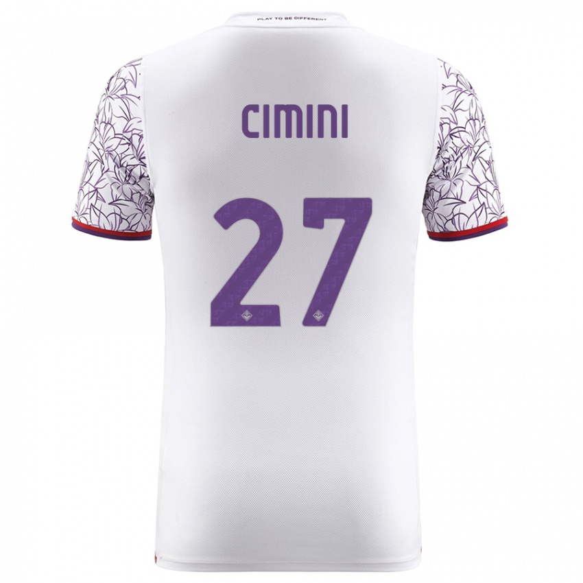 Donna Maglia Linda Tucceri Cimini #27 Bianco Kit Gara Away 2023/24 Maglietta