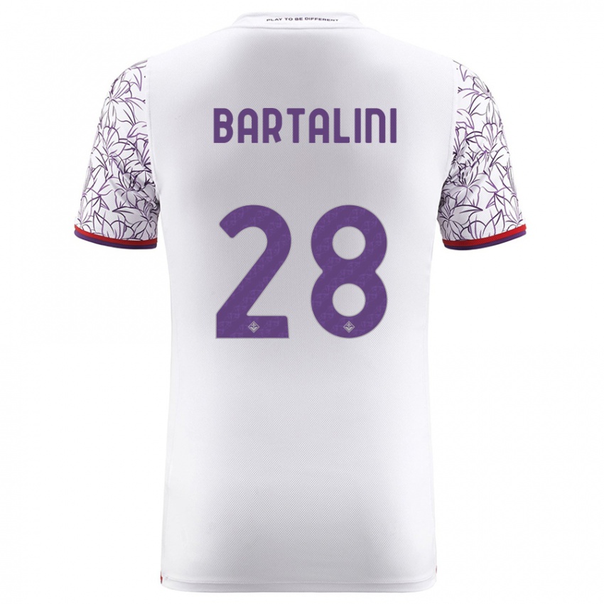 Donna Maglia Viola Bartalini #28 Bianco Kit Gara Away 2023/24 Maglietta