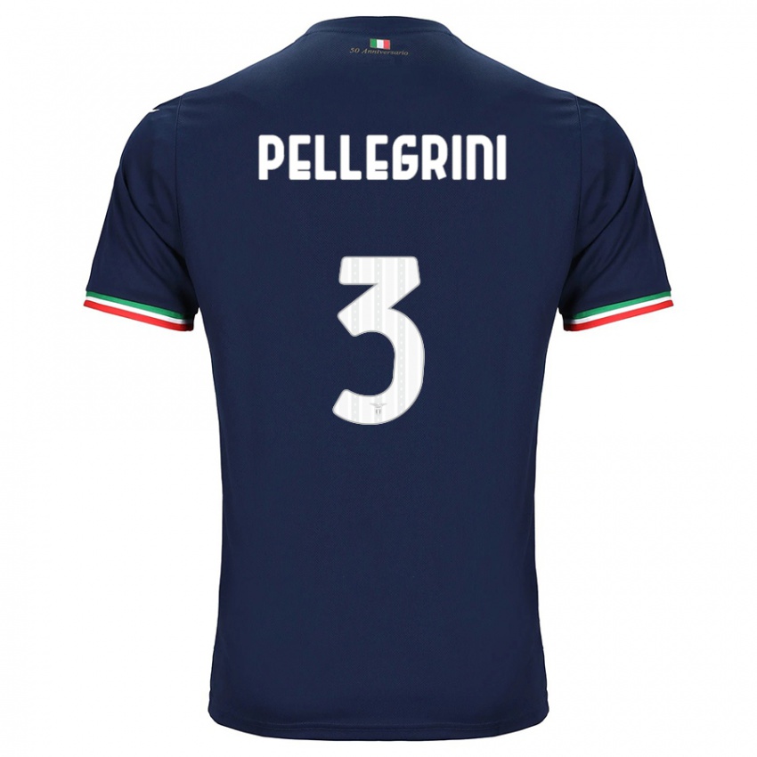 Donna Maglia Luca Pellegrini #3 Marina Militare Kit Gara Away 2023/24 Maglietta