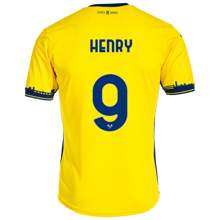 Donna Maglia Thomas Henry #9 Giallo Kit Gara Away 2023/24 Maglietta