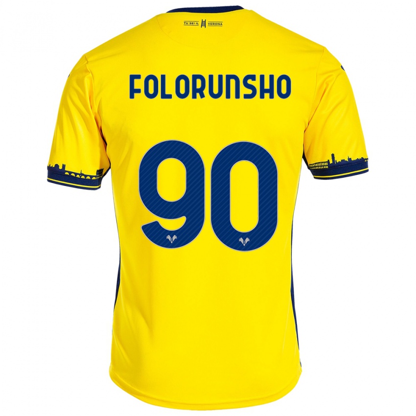 Donna Maglia Michael Folorunsho #90 Giallo Kit Gara Away 2023/24 Maglietta