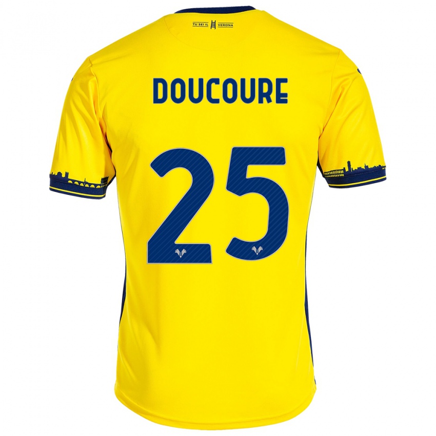 Donna Maglia Mamedi Doucouré #25 Giallo Kit Gara Away 2023/24 Maglietta