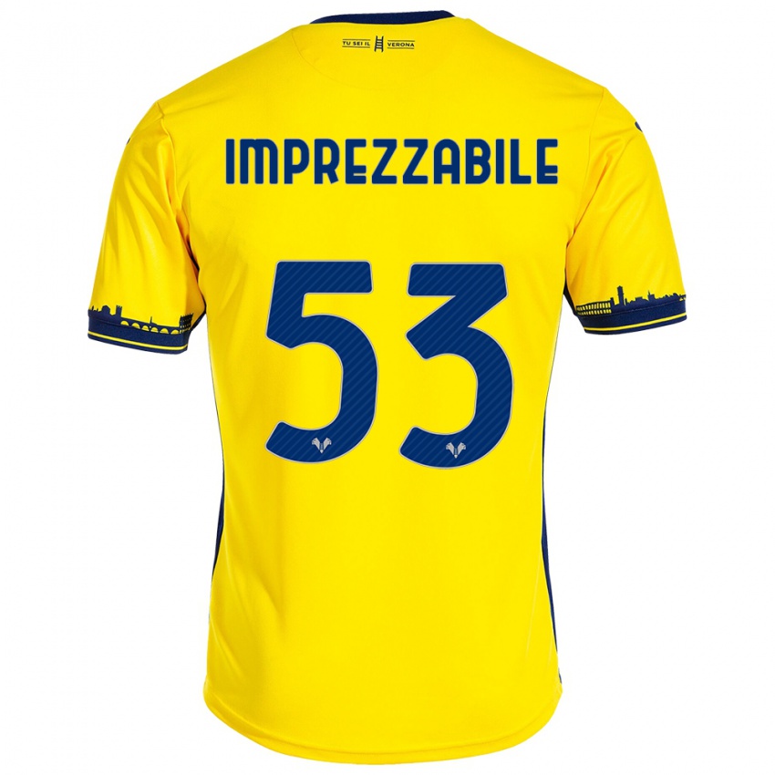 Donna Maglia Francesca Imprezzabile #53 Giallo Kit Gara Away 2023/24 Maglietta