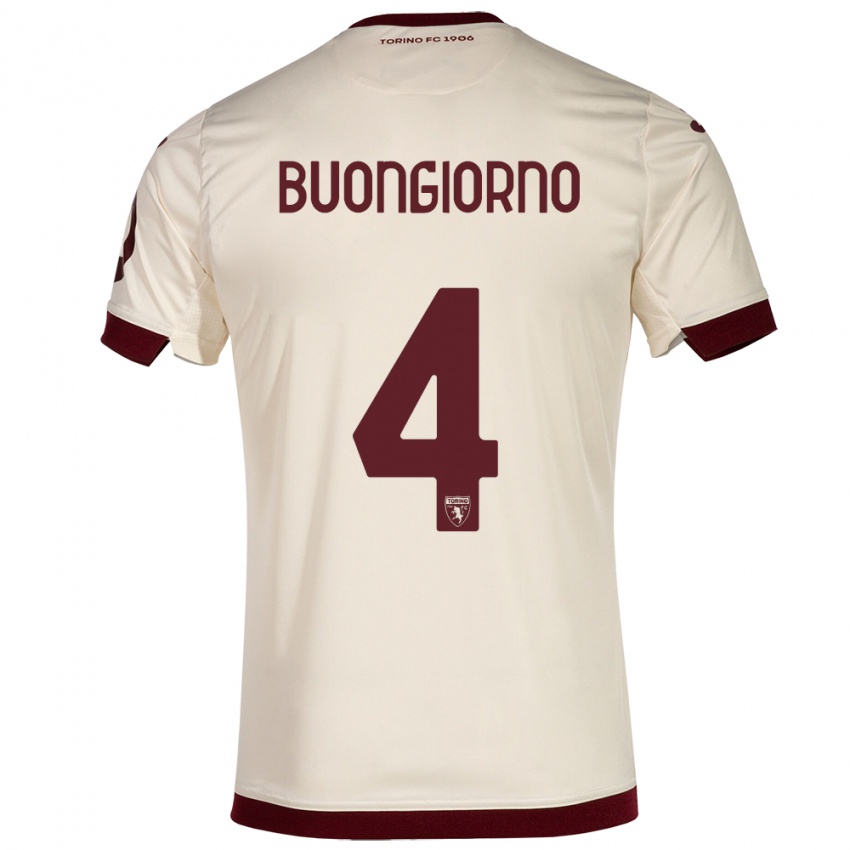 Donna Maglia Alessandro Buongiorno #4 Champagne Kit Gara Away 2023/24 Maglietta