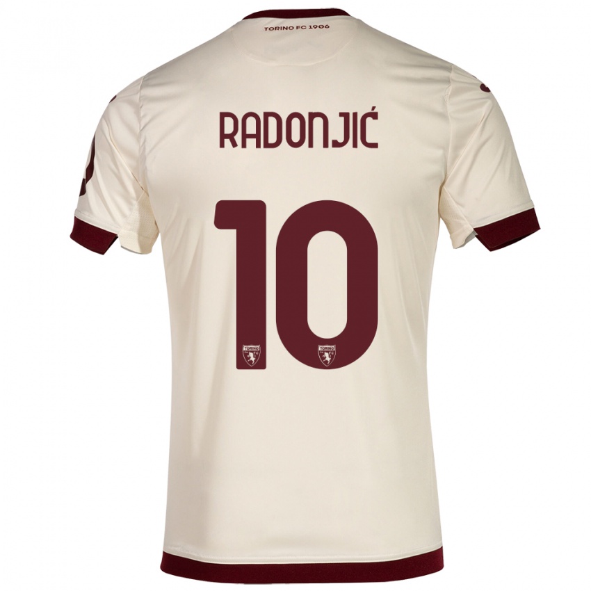 Donna Maglia Nemanja Radonjic #10 Champagne Kit Gara Away 2023/24 Maglietta