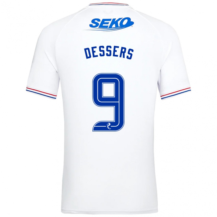 Donna Maglia Cyriel Dessers #9 Bianco Kit Gara Away 2023/24 Maglietta