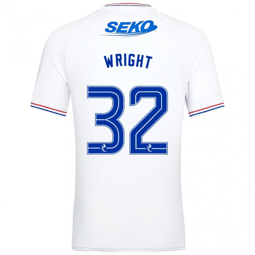 Donna Maglia Kieran Wright #32 Bianco Kit Gara Away 2023/24 Maglietta