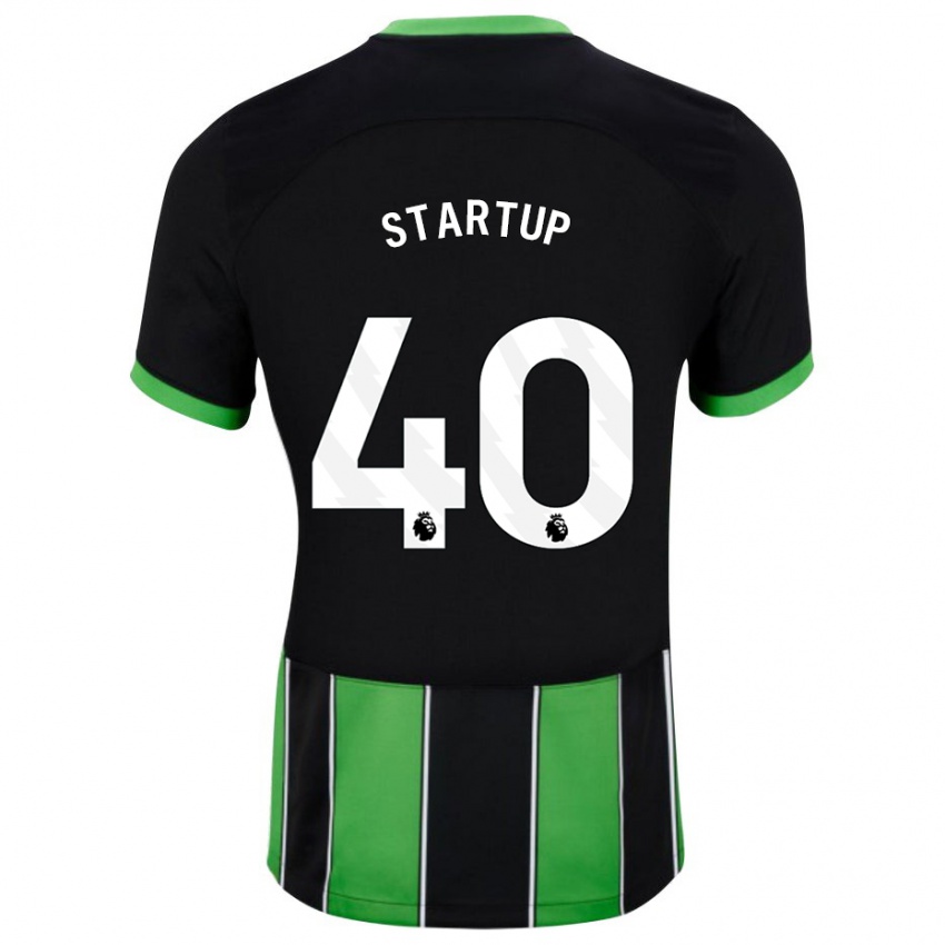 Donna Maglia Katie Startup #40 Nero Verde Kit Gara Away 2023/24 Maglietta