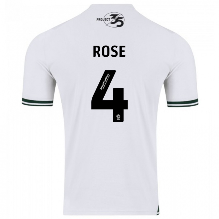 Donna Maglia Jemma Rose #4 Bianco Kit Gara Away 2023/24 Maglietta