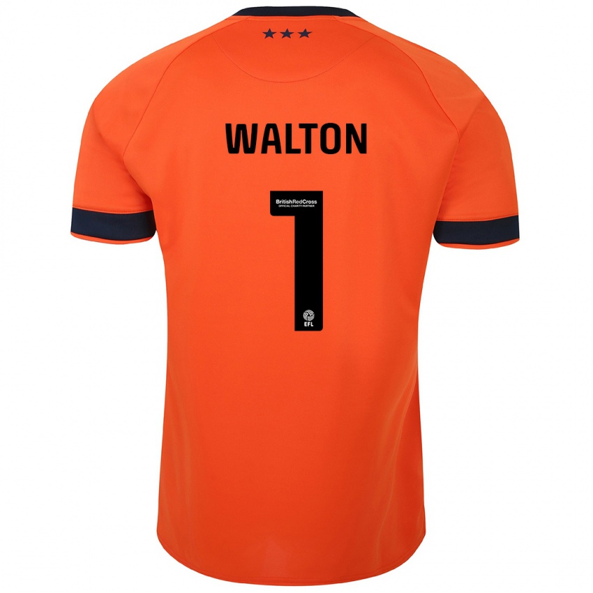 Donna Maglia Christian Walton #1 Arancia Kit Gara Away 2023/24 Maglietta