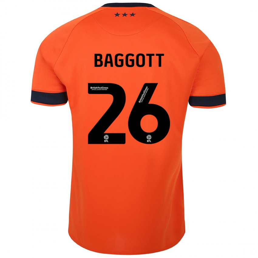 Donna Maglia Elkan Baggott #26 Arancia Kit Gara Away 2023/24 Maglietta