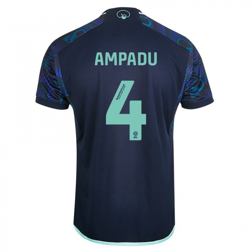 Donna Maglia Ethan Ampadu #4 Blu Kit Gara Away 2023/24 Maglietta