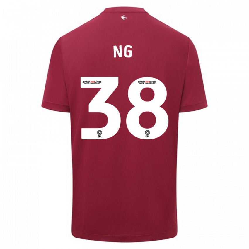 Donna Maglia Perry Ng #38 Rosso Kit Gara Away 2023/24 Maglietta