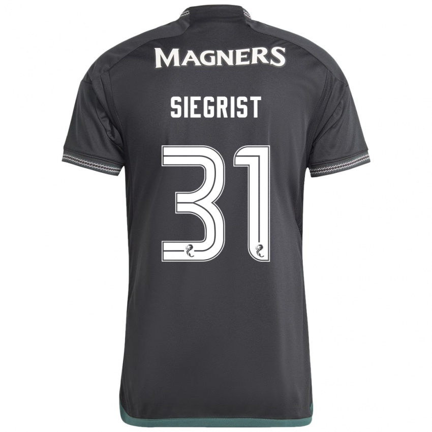 Donna Maglia Benjamin Siegrist #31 Nero Kit Gara Away 2023/24 Maglietta