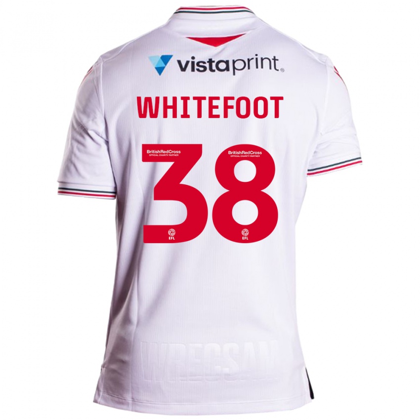 Donna Maglia Lily Whitefoot #38 Bianco Kit Gara Away 2023/24 Maglietta