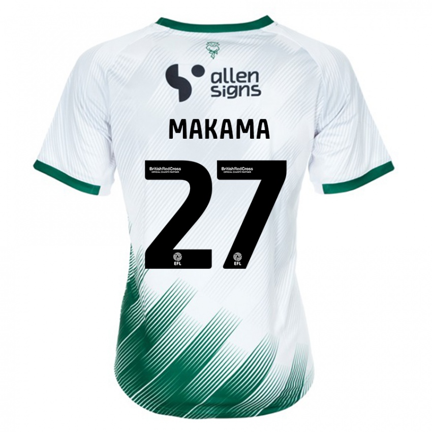 Donna Maglia Jovon Makama #27 Bianco Kit Gara Away 2023/24 Maglietta