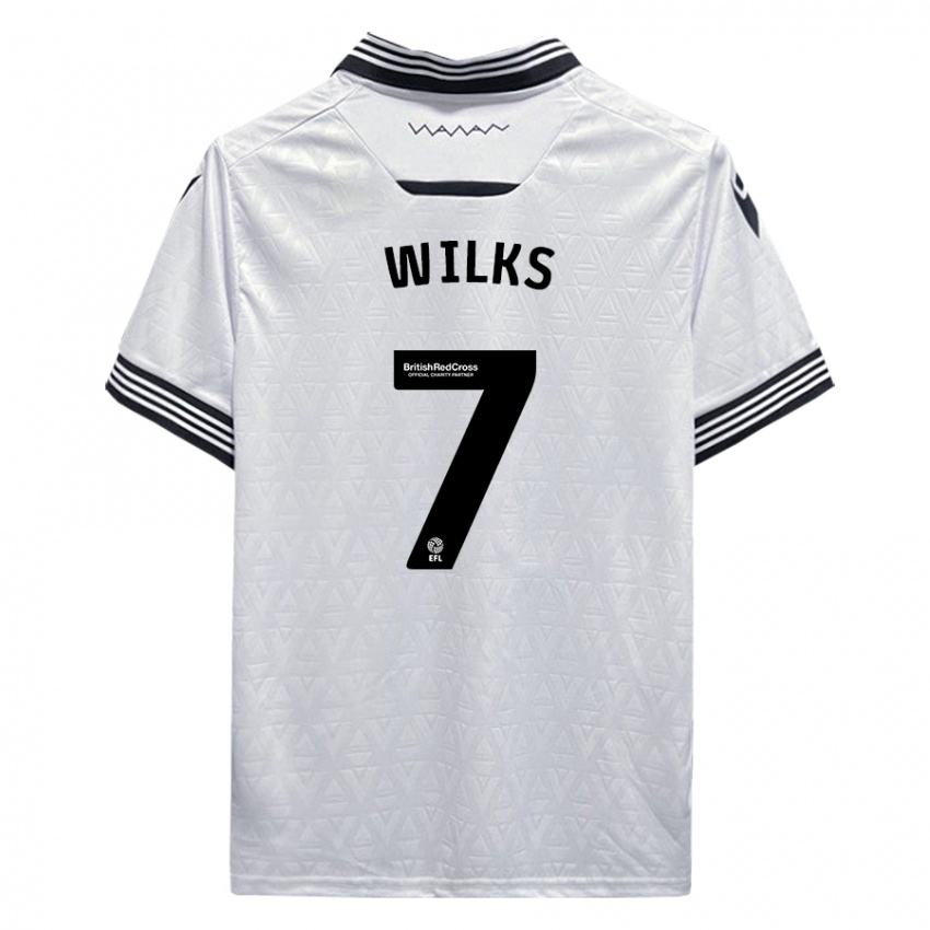 Donna Maglia Mallik Wilks #7 Bianco Kit Gara Away 2023/24 Maglietta