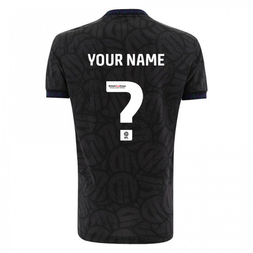 Donna Maglia Il Tuo Nome #0 Nero Kit Gara Away 2023/24 Maglietta