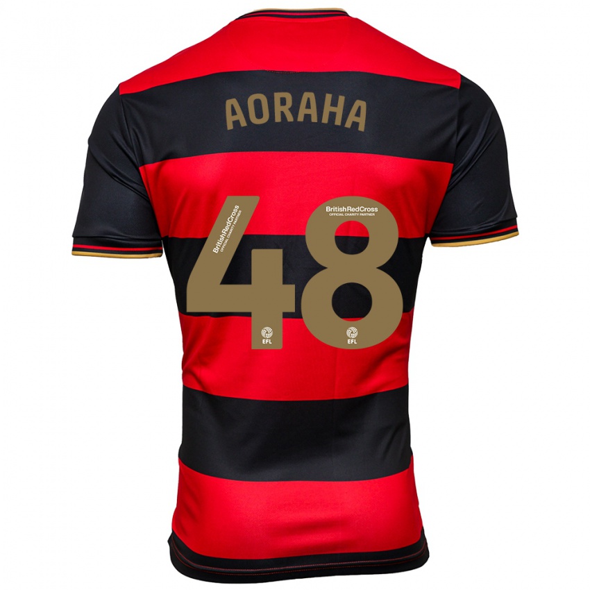 Donna Maglia Alexander Aoraha #48 Nero Rosso Kit Gara Away 2023/24 Maglietta