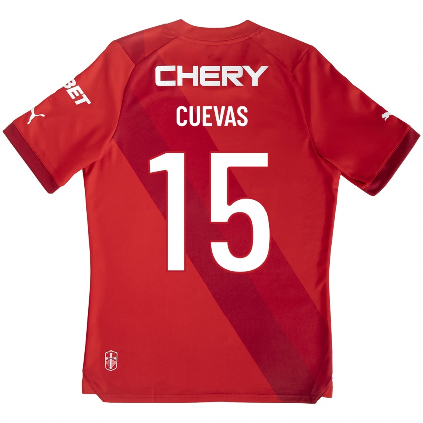 Donna Maglia Cristian Cuevas #15 Rosso Kit Gara Away 2023/24 Maglietta