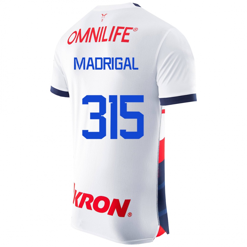 Donna Maglia David Madrigal #315 Bianco Kit Gara Away 2023/24 Maglietta