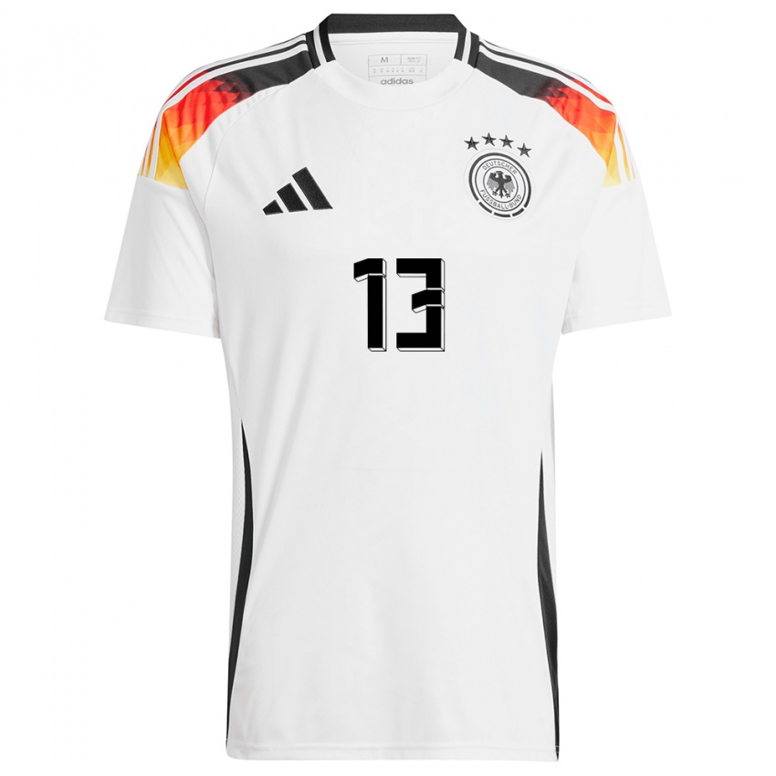 Bambino Maglia Germania Thomas Muller #13 Bianco Kit Gara Home 24-26 Maglietta