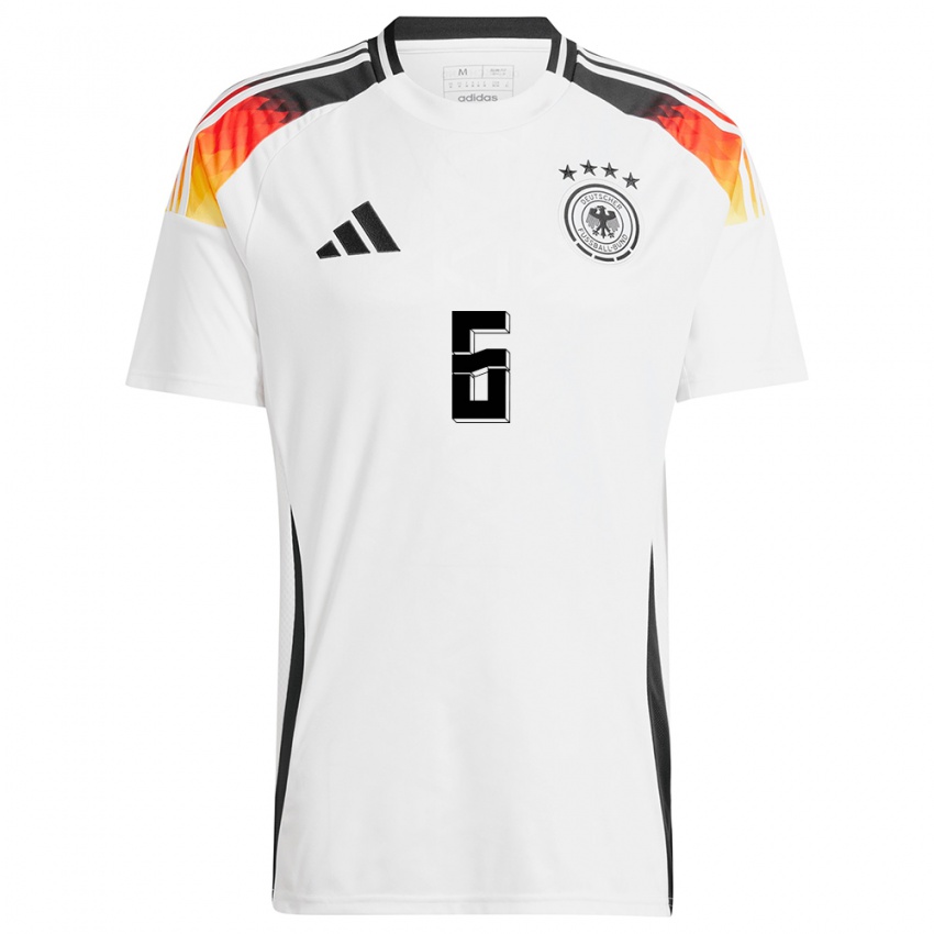 Bambino Maglia Germania Joshua Kimmich #6 Bianco Kit Gara Home 24-26 Maglietta